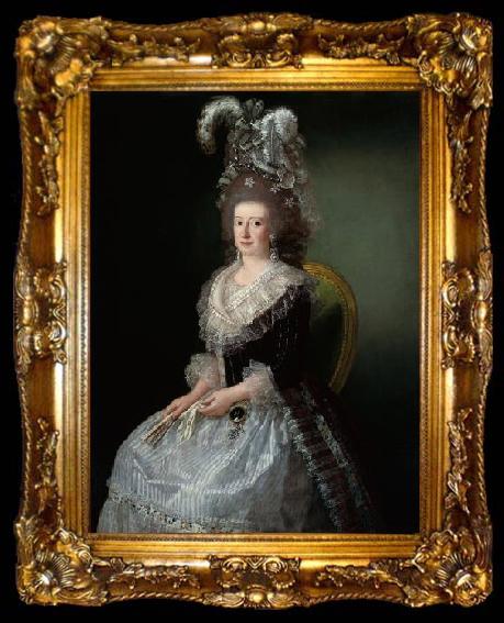 framed  Agustin Esteve Retrato de Maria Josefa Piscatori, Marquesa de San Andres, ta009-2